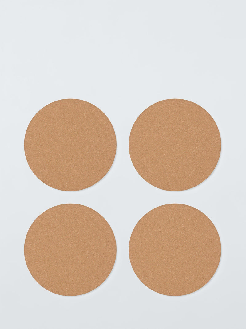 John Lewis Round Cork Placemat Set of 4 Natural, imported from the UK