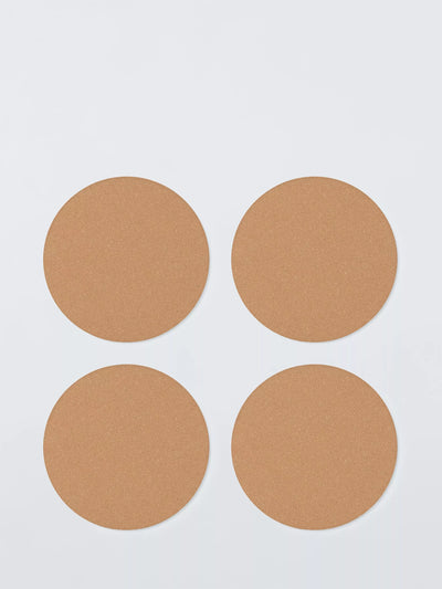 John Lewis John Lewis ANYDAY Cork Round Placemat Set of 4 Natural- Buy online at McGrocer