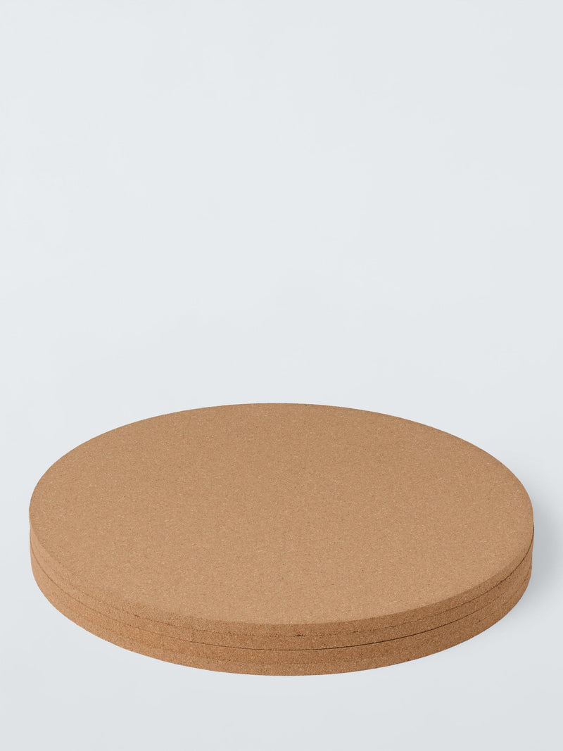 John Lewis Round Cork Placemat Set of 4 Natural, imported from the UK
