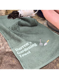Solesmith personalised gardening hand towel, UK version