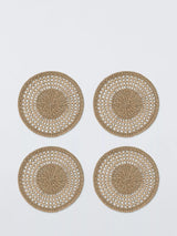 John Lewis John Lewis Woven Seagrass Round Placemat Natural Set of 4- Buy online at McGrocer