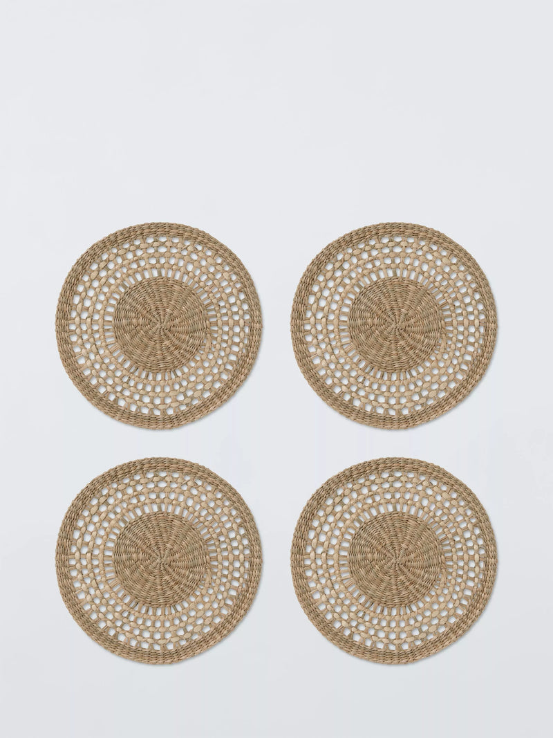 John Lewis woven seagrass round placemats set of 4, UK version