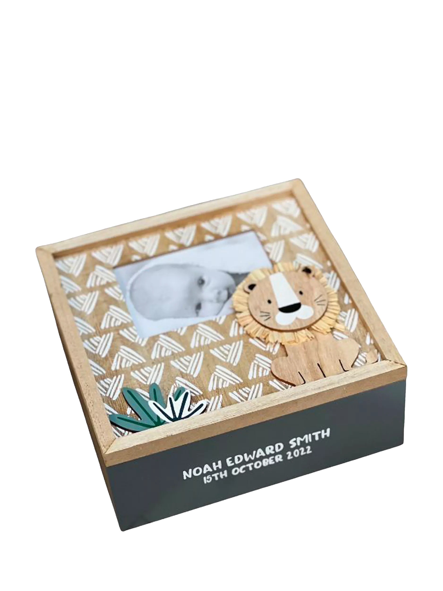 Solesmith Personalised Safari Child Keepsake Box, Multi - McGrocer