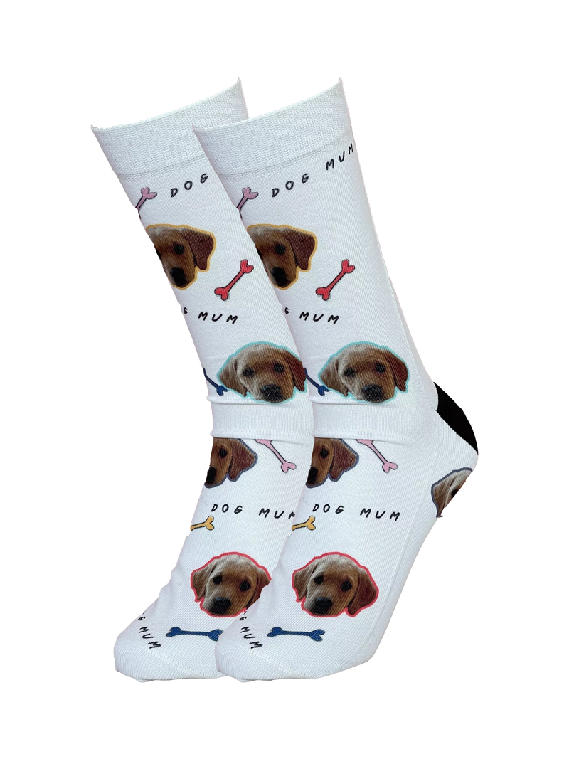 Solesmith personalised dog photo socks multicolour, imported from the UK
