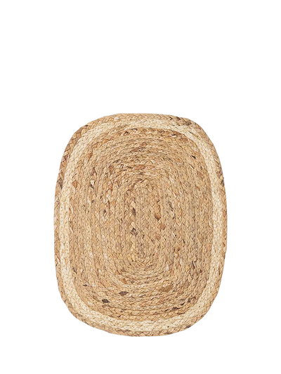 John Lewis Nkuku Lam Water Hyacinth Woven Rectangular Placemat, Set of 4, Natural- Buy online at McGrocer