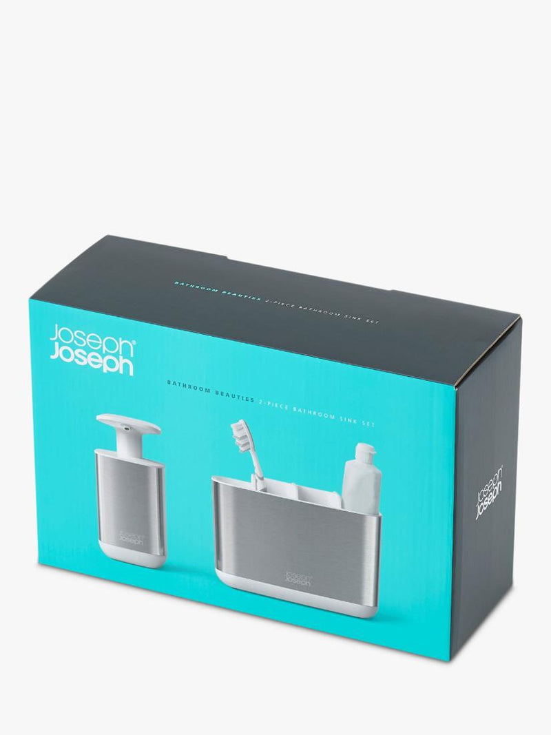 Joseph Joseph white bathroom sink set, imported from the UK
