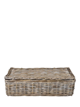 John Lewis Garden Trading Bembridge Lidded Storage Basket, Natural, Medium- Buy online at McGrocer