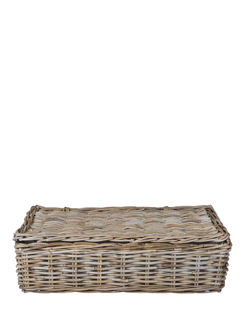 Garden Trading Bembridge natural rattan lidded basket - British product