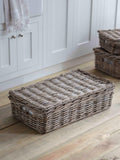 Garden Trading Bembridge natural rattan lidded basket - British product