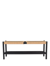 John Lewis Garden Trading Clockhouse Longworth Hallway Bench, Black/Natural- Buy online at McGrocer