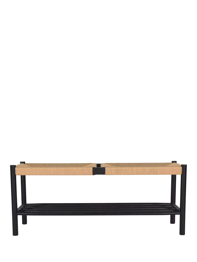 Garden Trading Longworth hallway bench oak wood twisted papercord (British brand)
