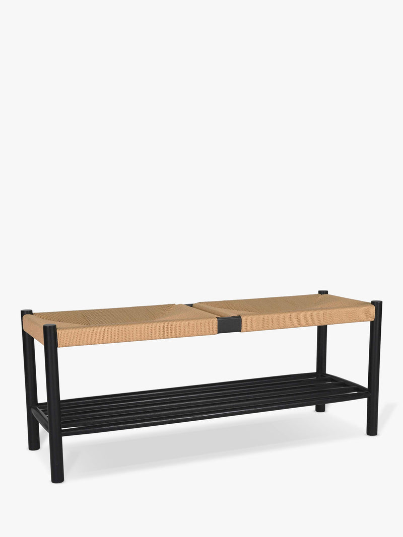 Garden Trading Longworth hallway bench oak wood twisted papercord (British brand)