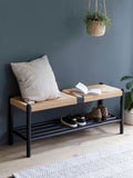 Garden Trading Longworth hallway bench oak wood twisted papercord (British brand)