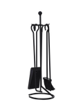 Garden Trading 4 piece fireplace tool set in black, UK version