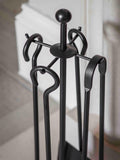 Garden Trading 4 piece fireplace tool set in black, UK version