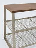 John Lewis industrial shoe bench grey smoke mango wood (British brand)
