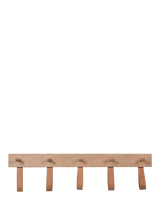 John Lewis Garden Trading Kelston 5 Peg Rail Natural Wall-Mounted Coat Rack- Buy online at McGrocer