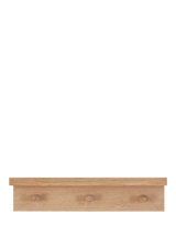 John Lewis Garden Trading Hambledon Oak Wood Shelf with 3 Pegs Natural 40cm- Buy online at McGrocer
