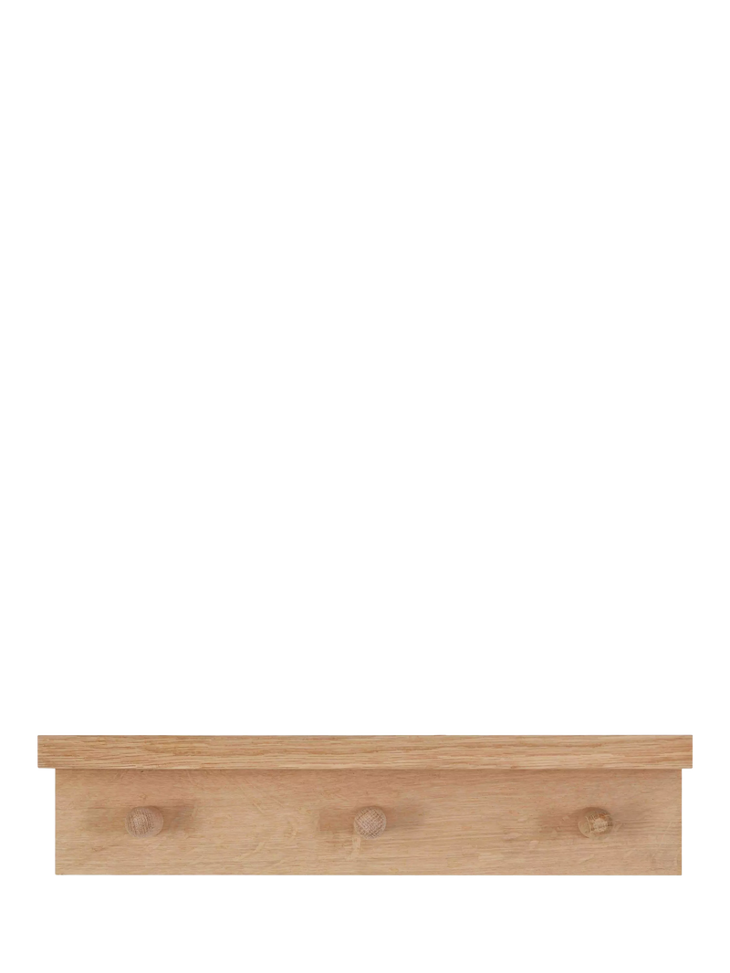 Garden Trading oak wood shelf with 3 pegs 40cm (British brand)