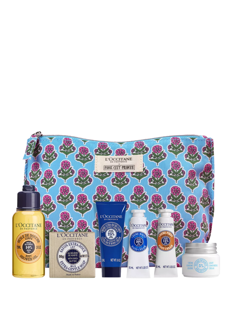 L'OCCITANE Shea Travel Collection X Pink City Prints Bodycare Gift Set