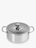 Le Creuset 3-Ply Stainless Steel Pan and Lid Set, 4 Piece, UK version