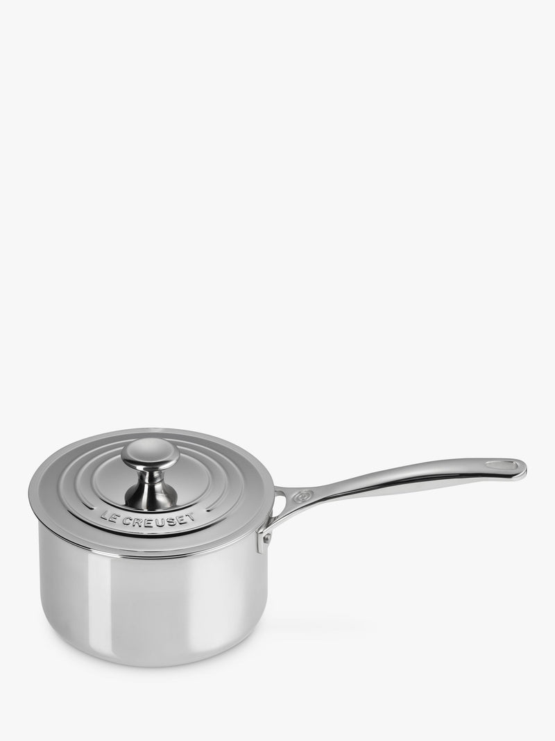 Le Creuset 3-Ply Stainless Steel Pan and Lid Set, 4 Piece, UK version