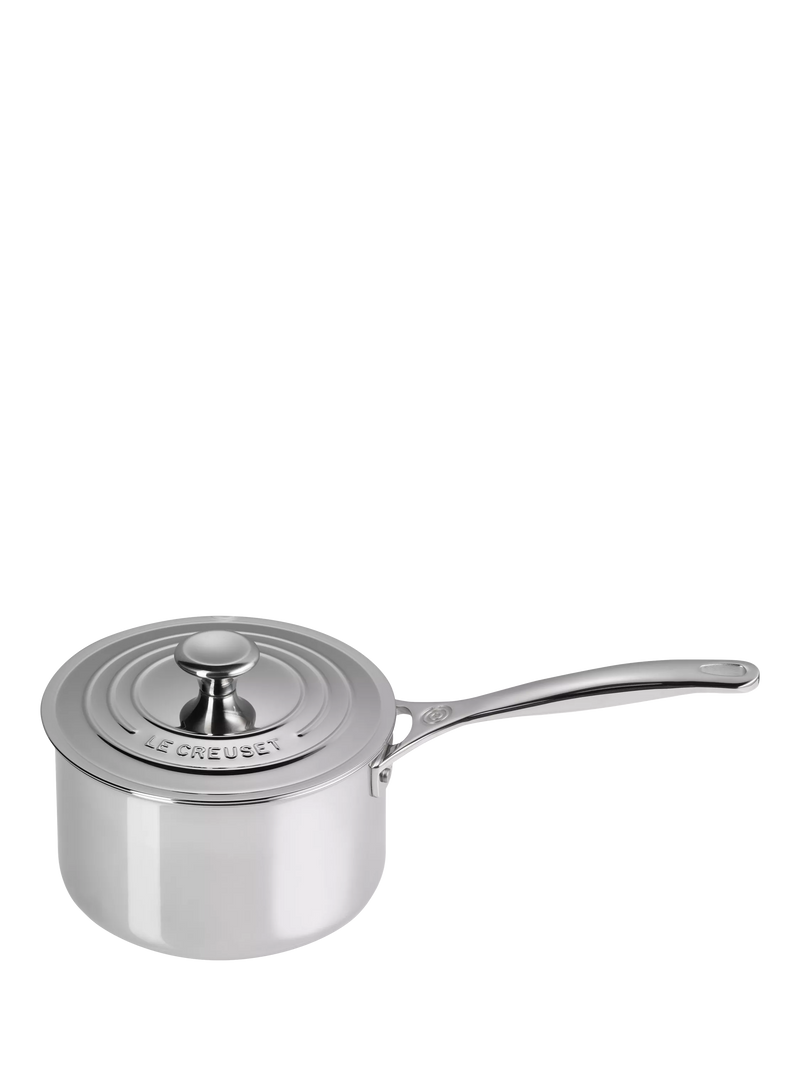 Le Creuset 3-Ply Stainless Steel Pan and Lid Set, 4 Piece, UK version