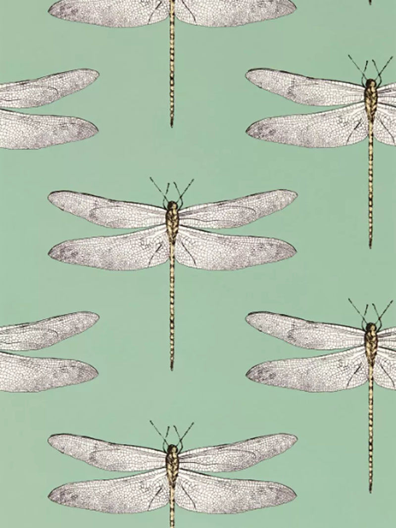 Harlequin Demoiselle dragonfly motif wallpaper, UK version