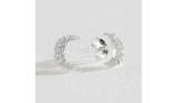 Argos Revere Sterling Silver Cubic Zirconia Moon Stud Earrings- Buy online at McGrocer