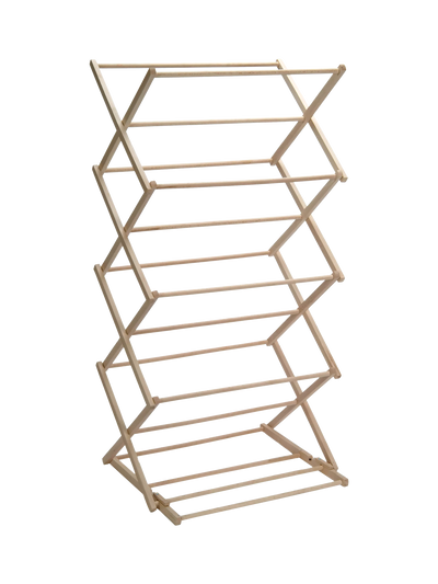 John Lewis Garden Trading Folding Clothes Horse Natural Clothes Drying Rack- Buy online at McGrocer