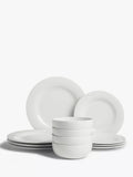 John Lewis Dine Rim Porcelain dinnerware set 12 piece, UK version