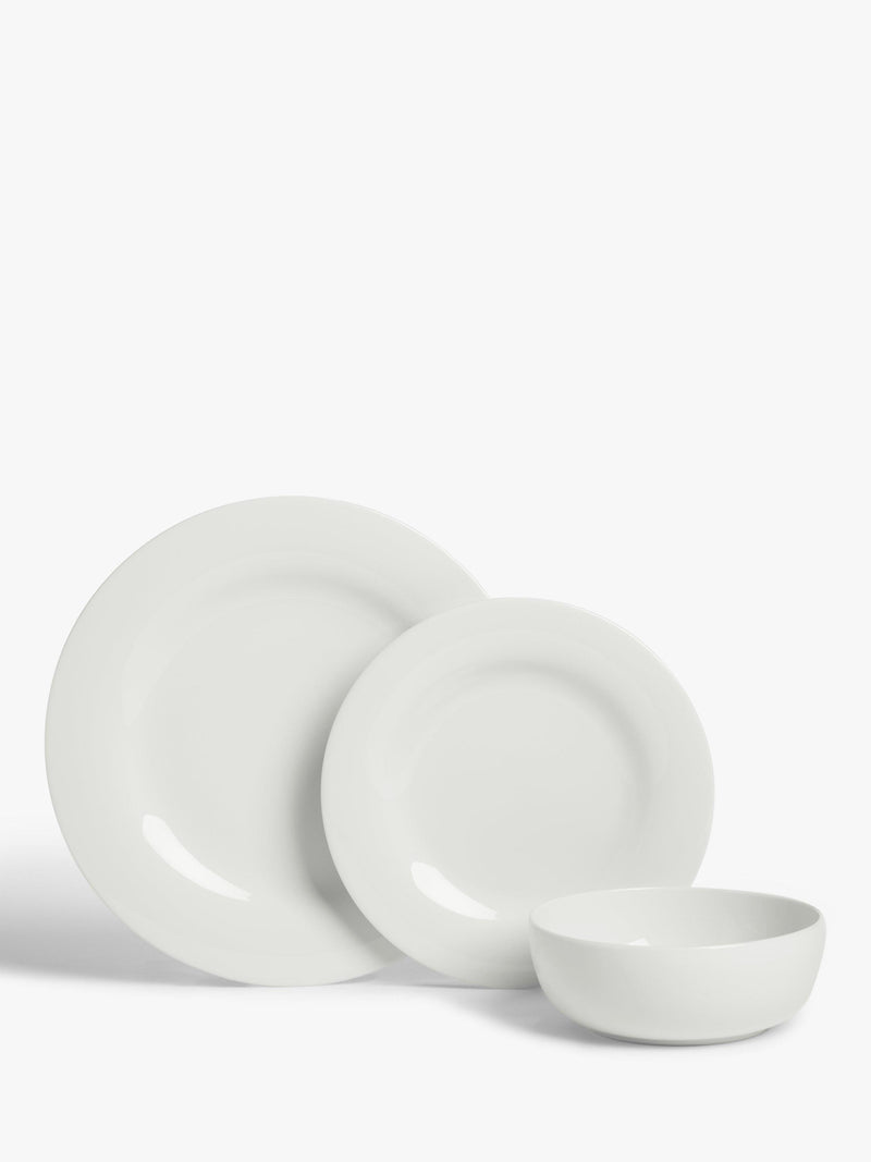 John Lewis Dine Rim Porcelain dinnerware set 12 piece, UK version