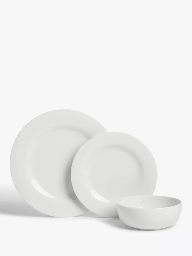 John Lewis Dine Rim Porcelain dinnerware set 12 piece, UK version
