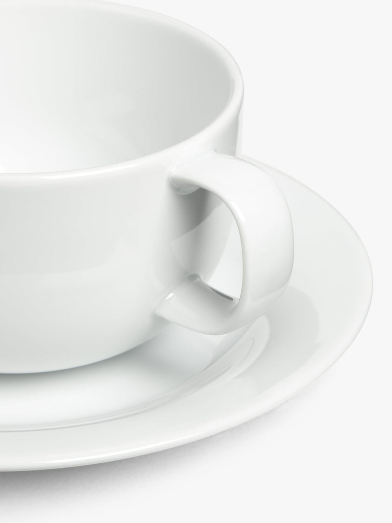 John Lewis Dine porcelain cappuccino cups white 350ml set, UK version