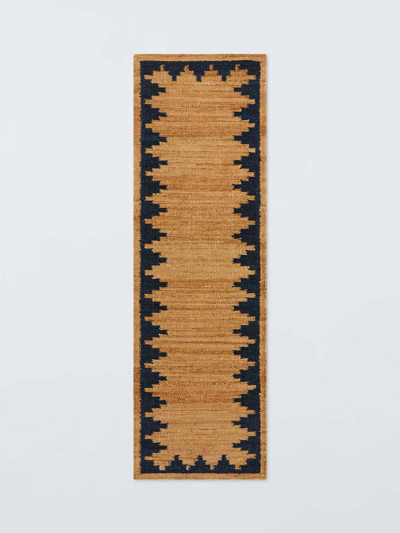 John Lewis stepped chevron hand woven jute rug 120x180cm, imported from the UK