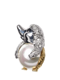 Eclectica hedgehog brooch with faux pearl 3x2cm (British brand)