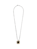 Eclectica onyx pendant necklace 18ct gold rhodium plated (British brand)