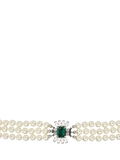 Eclectica pre-loved faux pearl crystal collar necklace, UK version