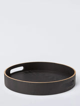John Lewis John Lewis Round Tray Wenge Wood Black 30cm- Buy online at McGrocer