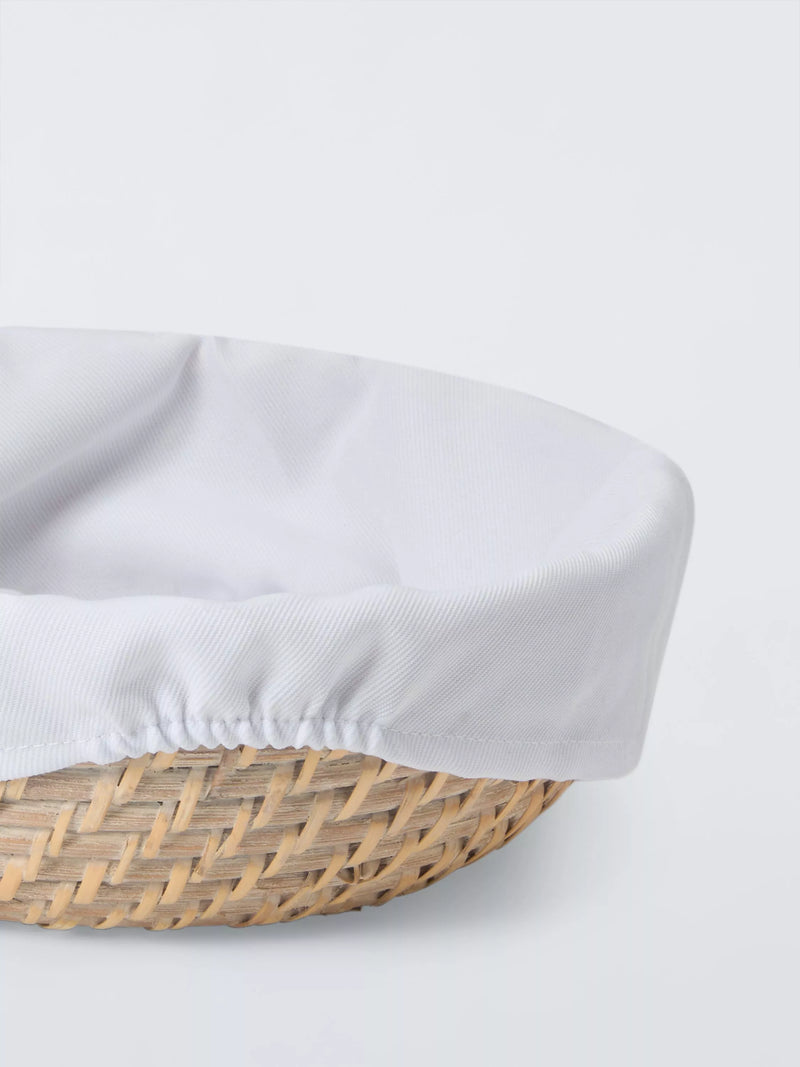 John Lewis rattan basket white 24cm, imported from the UK