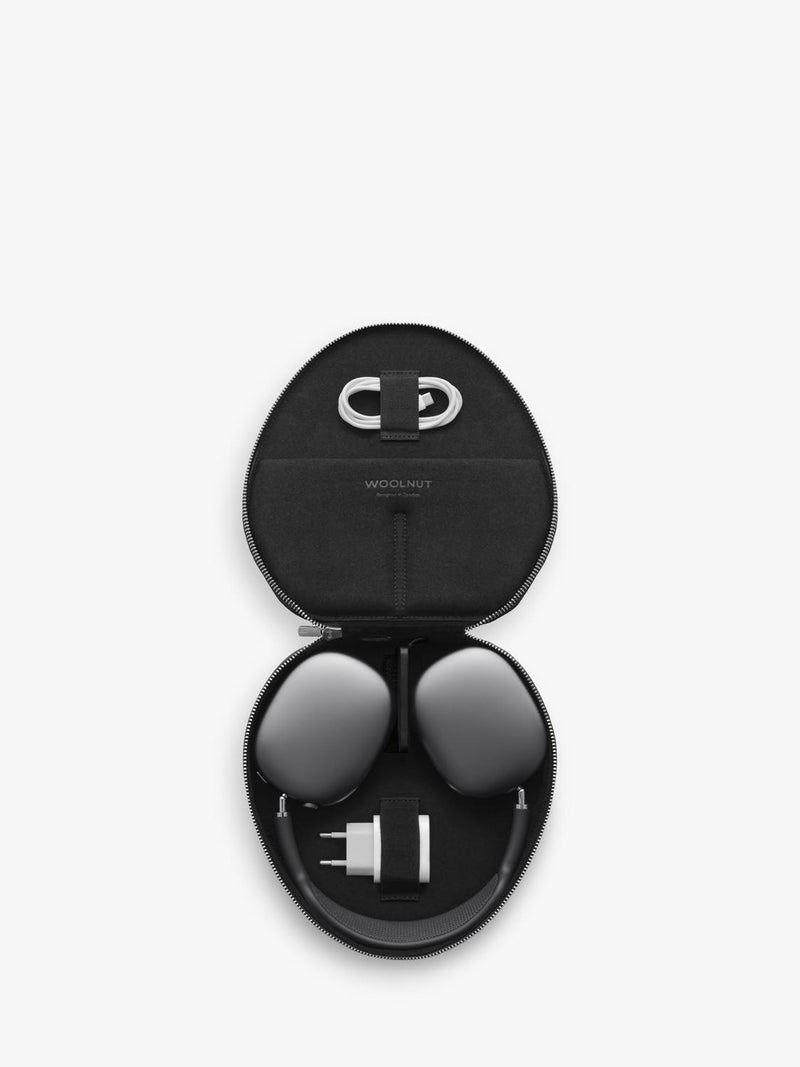 WOOLNUT leather case for AirPods Max in Black, UK version