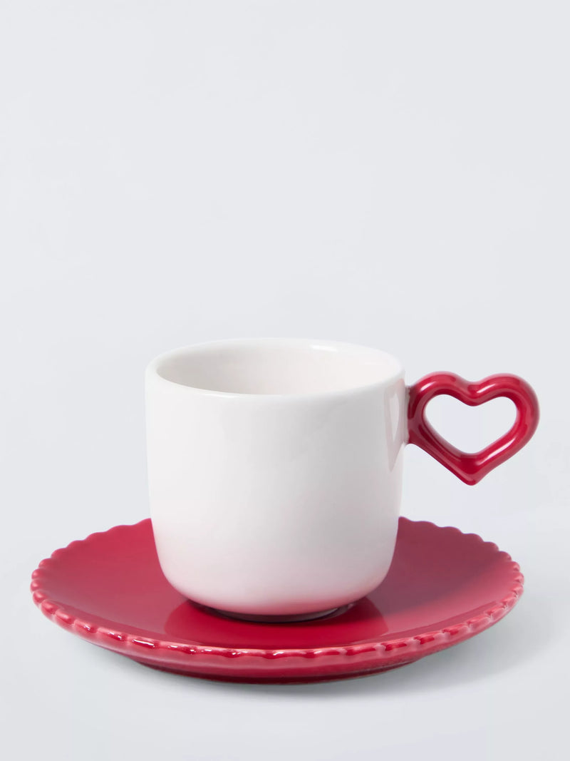 John Lewis heart espresso cup red 100ml (British brand)