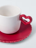 John Lewis heart espresso cup red 100ml (British brand)