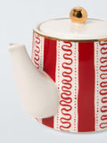 John Lewis Archive Stripe tea set in red, UK version