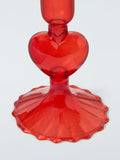 John Lewis red glass dinner candle holder imported from the UK