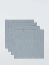 John Lewis John Lewis Leckford Striped Seersucker Cotton Napkins, Set of 4, Blue- Buy online at McGrocer