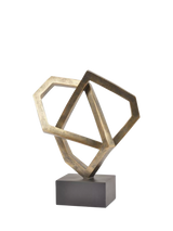 John Lewis Libra Interiors Cubist Sculpture Antique Bronze H36cm- Buy online at McGrocer