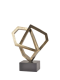 Libra Interiors cubist sculpture antique bronze H36cm - British product