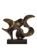 Libra Interiors abstract sculpture antique bronze H39.5cm, imported from the UK