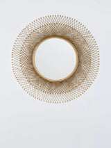 John Lewis John Lewis Fusion Round Metal Frame Wall Mirror, Gold, 65cm- Buy online at McGrocer